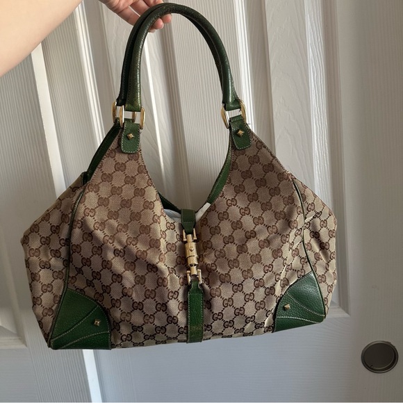 Gucci GG Canvas Nailhead Jackie Bardot Bag - Picture 3 of 16